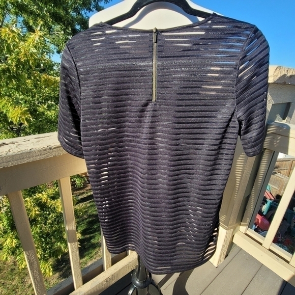 HALOGEN SHEER STRIPED SHIRT, SZ SMALL - Picture 8 of 9